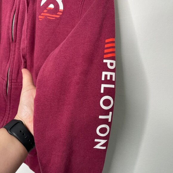 Peloton Womens Zip Up Sweatshirt Hoodie Size Small Spin Cycling - Picture 5 of 7